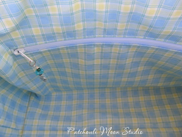 Patchouli Moon Studio~ Large Retreat Bag in Blue Patchwork