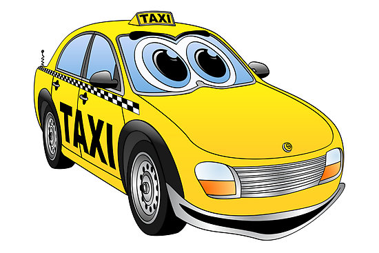 Gambar Alat Transportasi Darat Taksi Animasi