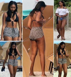 Sasha Obama Shows Off Her Curves In A Skimpy Bikini In Miami