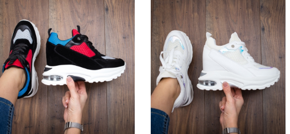 Sneakersi moderni negri , negri cu rosu Sneakersi moderni negri , negri cu rosu