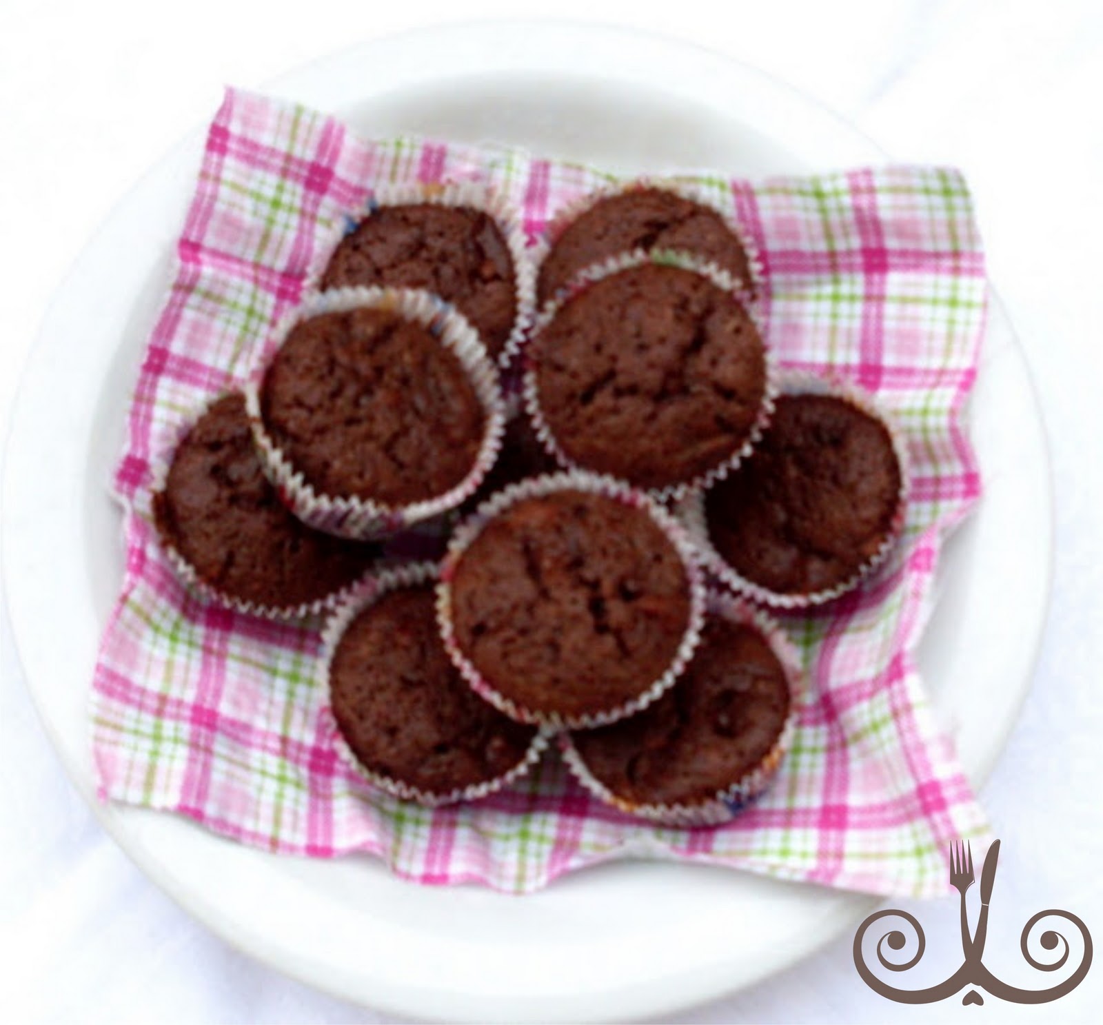 Les Confiseries Mini Muffins de Brownie de Chocolate