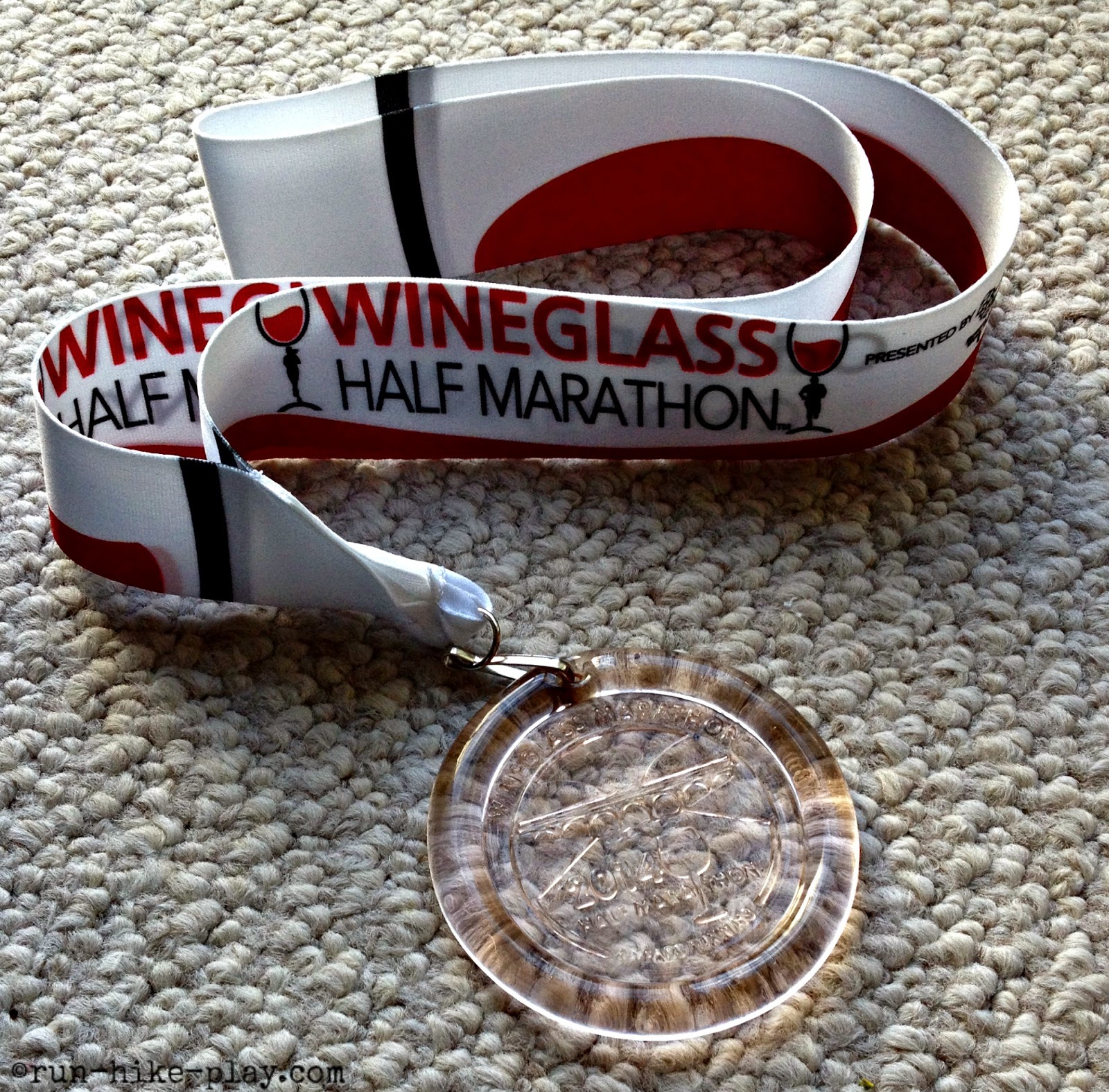 Wineglass Half Marathon medal 2014