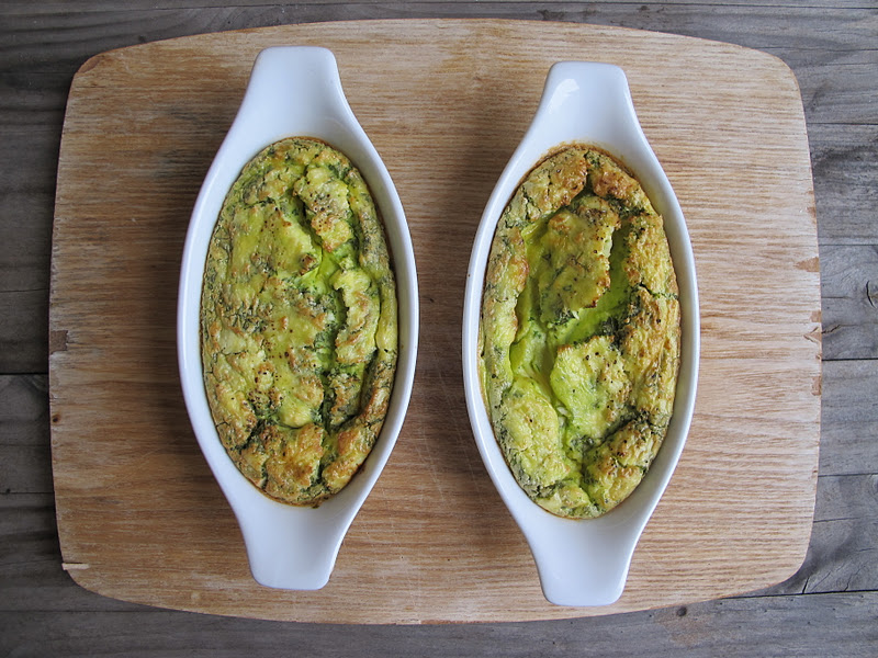 Morsels and Musings sorrel & goats cheese egg bake