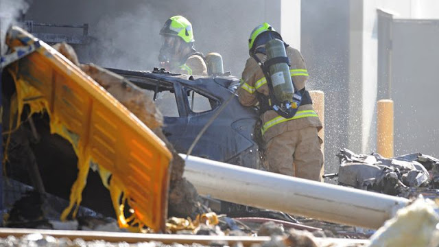 Melbourne Plane Crash, Melbourne, Australia - Five Dead as Aircraft hits the Shopping Centre