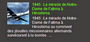1945 : Le miracle de Notre-Dame de Fatima à Hiroshima