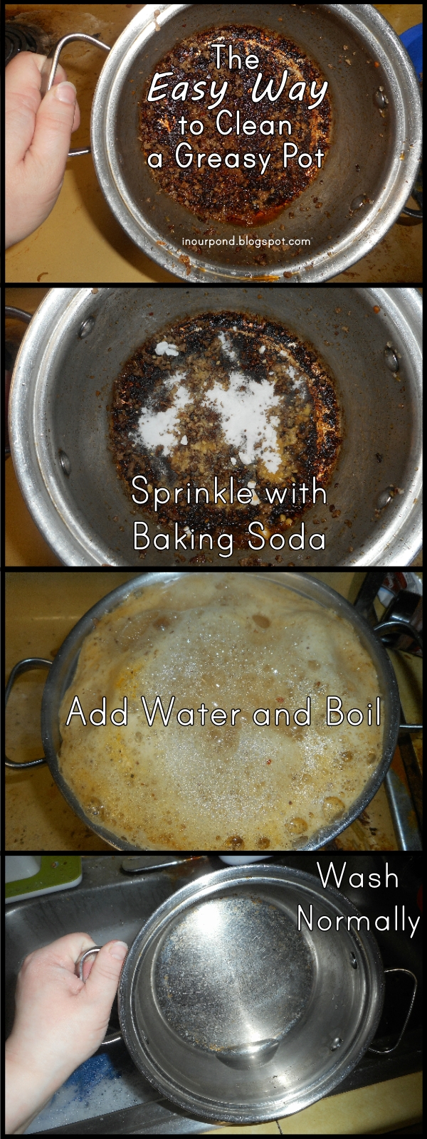 The Easy Way to Clean a Greasy Pot
