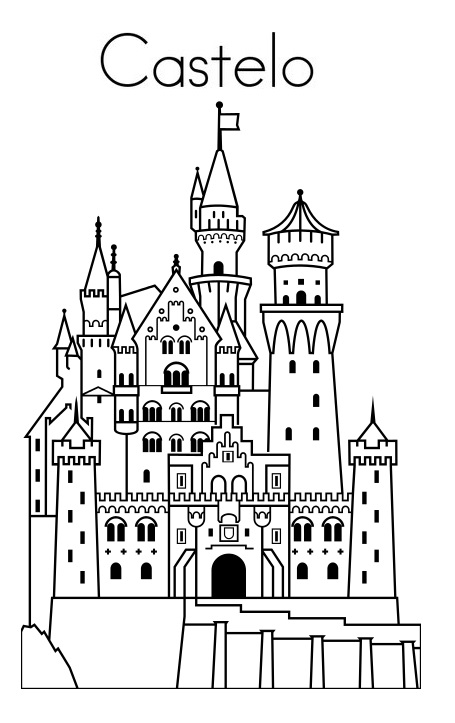 blog de geografia castelo desenho para imprimir e colorir