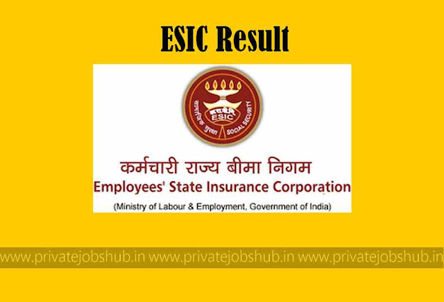 ESIC Result ESIC Result