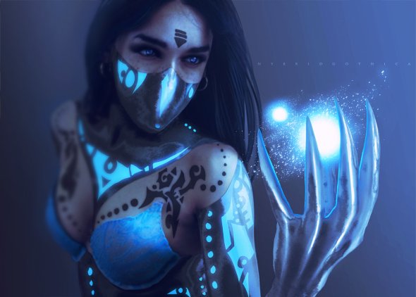 As foto-manipulações digitais de mulheres na ficção científica de Tansie Stephens Tansie Stephens hybridgothica deviantart artstation foto-manipulações photoshop mulheres ficção científica cyberpunk futurista autorretratos sombrio