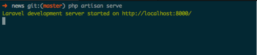 Php artisan serve
