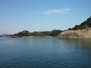 Remote part of Naoshima island in the Seto Inland Sea taken while on ferry from Naoshima (Miyanoura) to Uno.