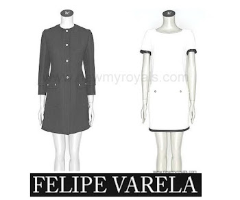 Queen Letizia Style FELIPE VARELA Raw Wool Dress and Coat