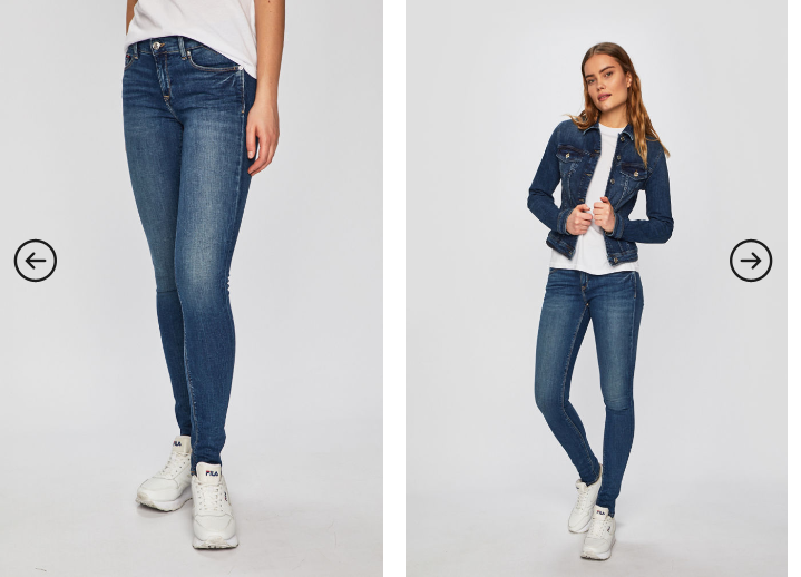 Tommy Jeans - Jeansi originali de dama albastri slim Tommy Jeans - Jeansi originali de dama albastri slim