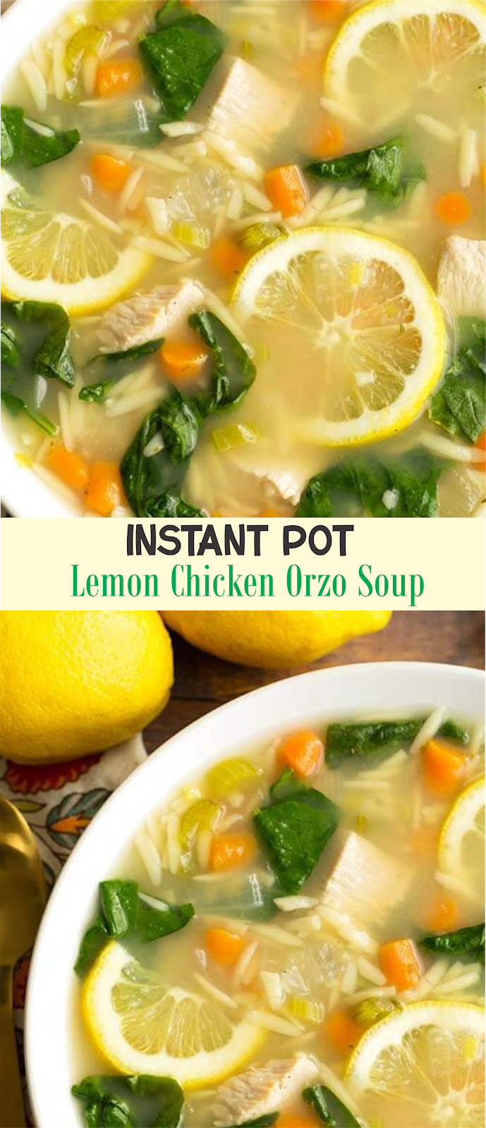Instant Pot Lemon Chicken Orzo Soup EAT