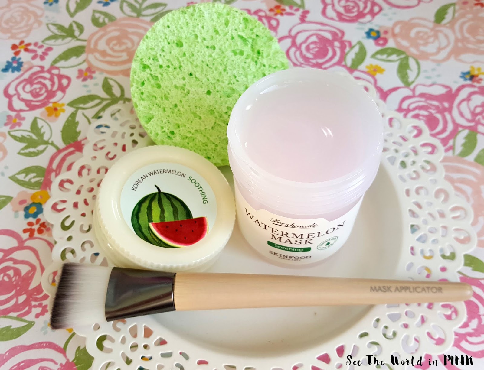 Mask Wednesday - Skinfood Freshmade Watermelon Mask and Ecotools Facial Mask Mates! 