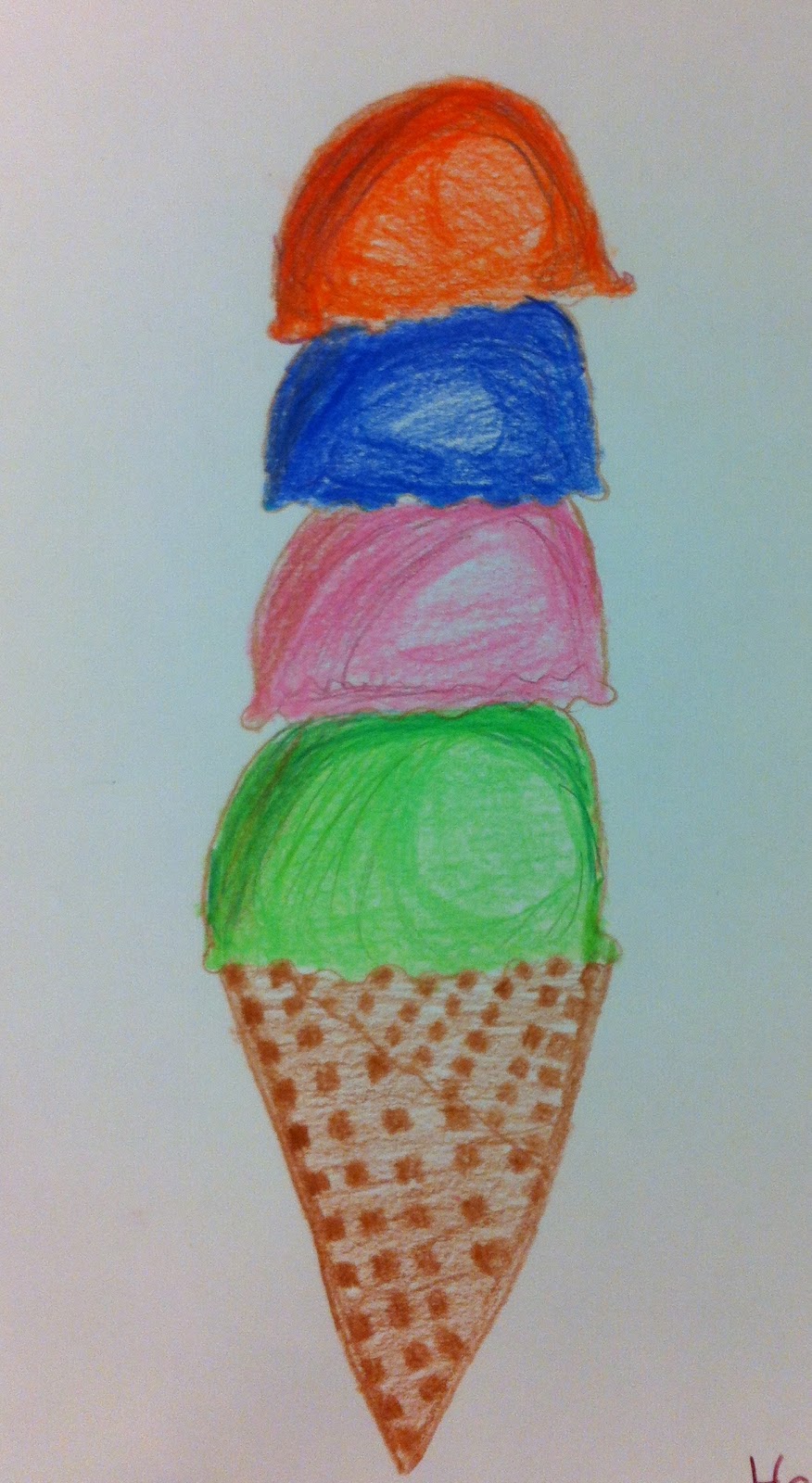 Angela Anderson Art Blog Ice Cream Colored Pencil Drawings Kid's Art
