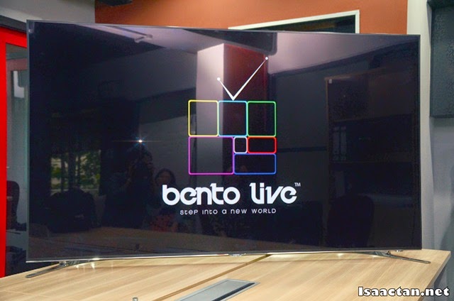 Bento Live on a 75" Samsung Smart TV at their office Bento Live on a 75" Samsung Smart TV at their office