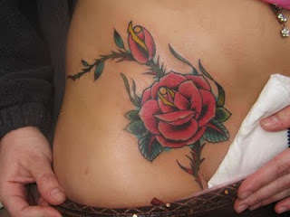 Hip Rose Tattoo design Photo Gallery - Hip Rose Tattoo Ideas