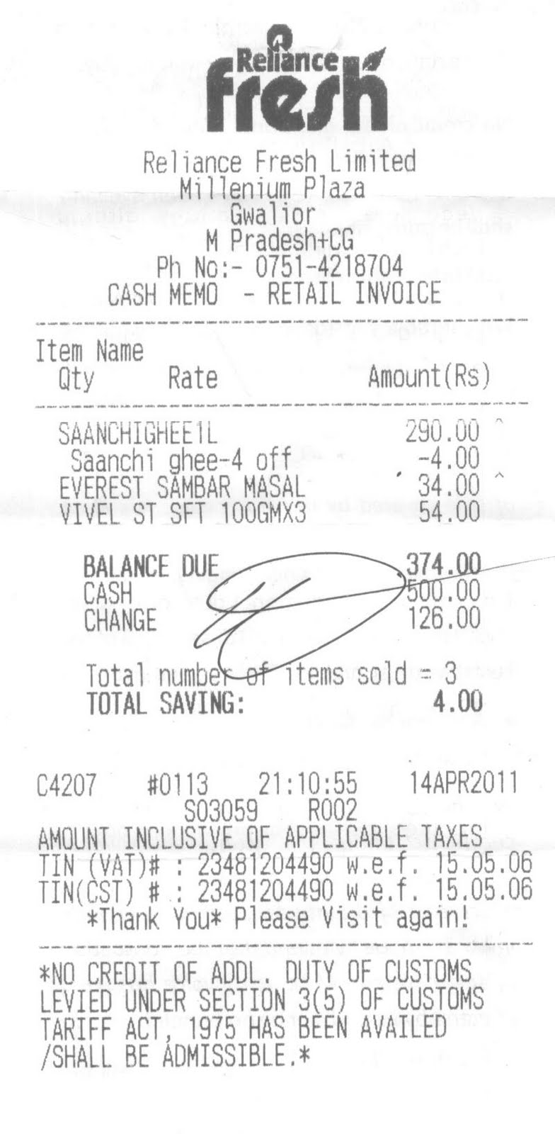 news on reliance retail super fresh April 2011