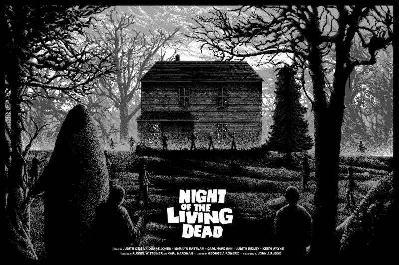 Night of the Living Dead Variant Screen Print by Kilian Eng