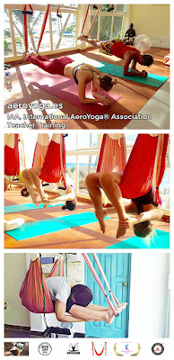 FORMACION PROFESORES AERO YOGA, AEROYOGA® INSTITUTE, IAA INTERNATIONAL AEROYOGA®  ASSOCIATION, TEACHER TRAINING, COLUMPIO, TRAPECIO, TRAPEZE, SWING, AERIEN, AERIAL, AIRYOGA, YOGA, PILATES, FLY, FLYING