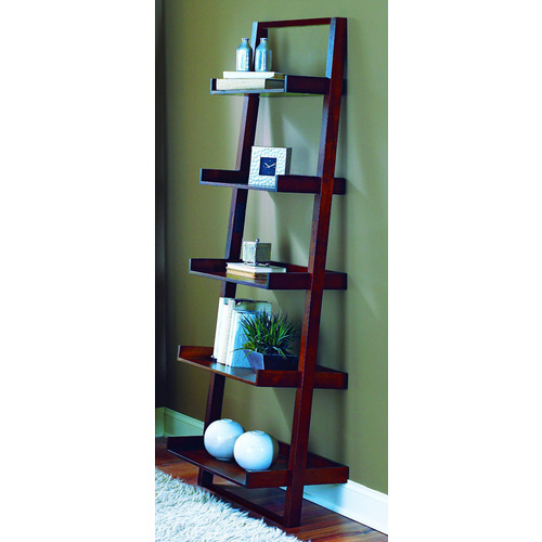 Allen Roth Ladder Shelf, Allen Roth White Wood 5 Shelf Ladder Bookcase