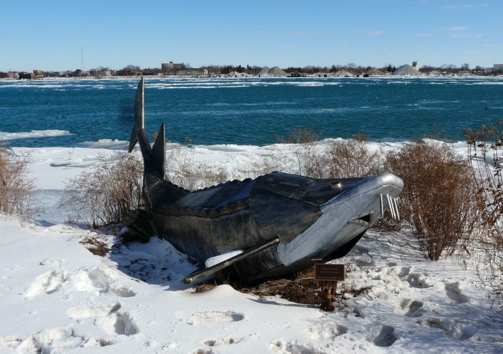 Sturgeon sculpture, Port Huron