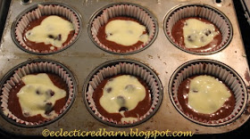 Chocolate Surprise Cupcakes in muffin pan