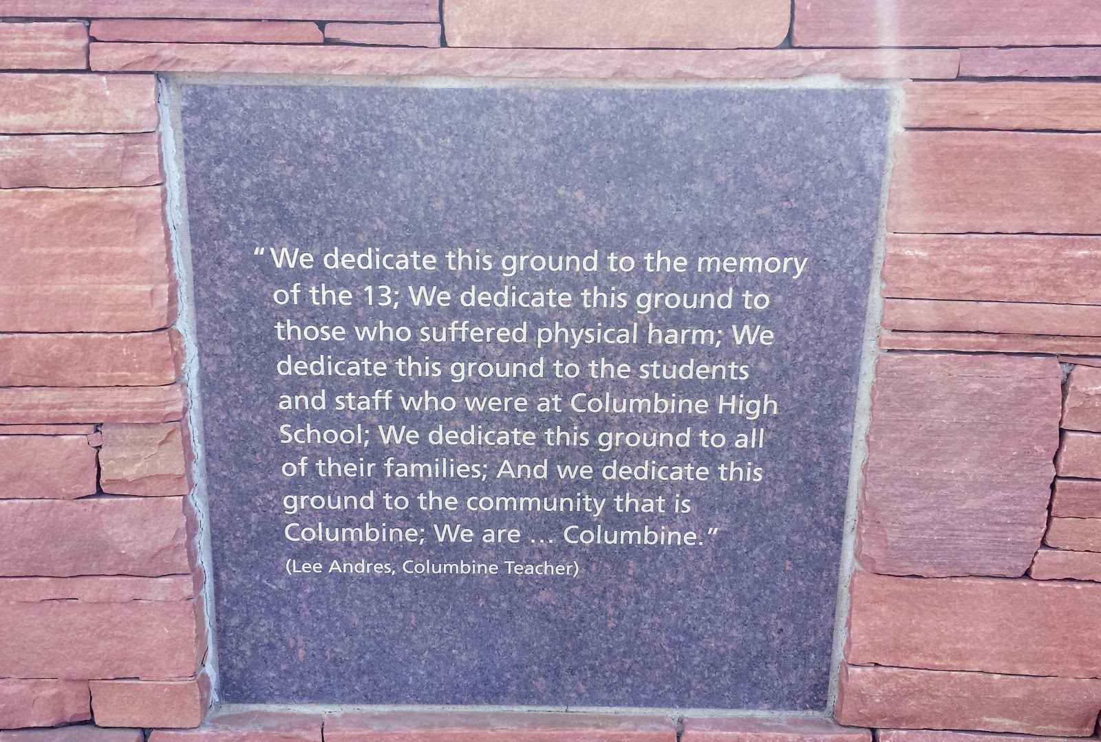 Columbine High School Memorial Wall