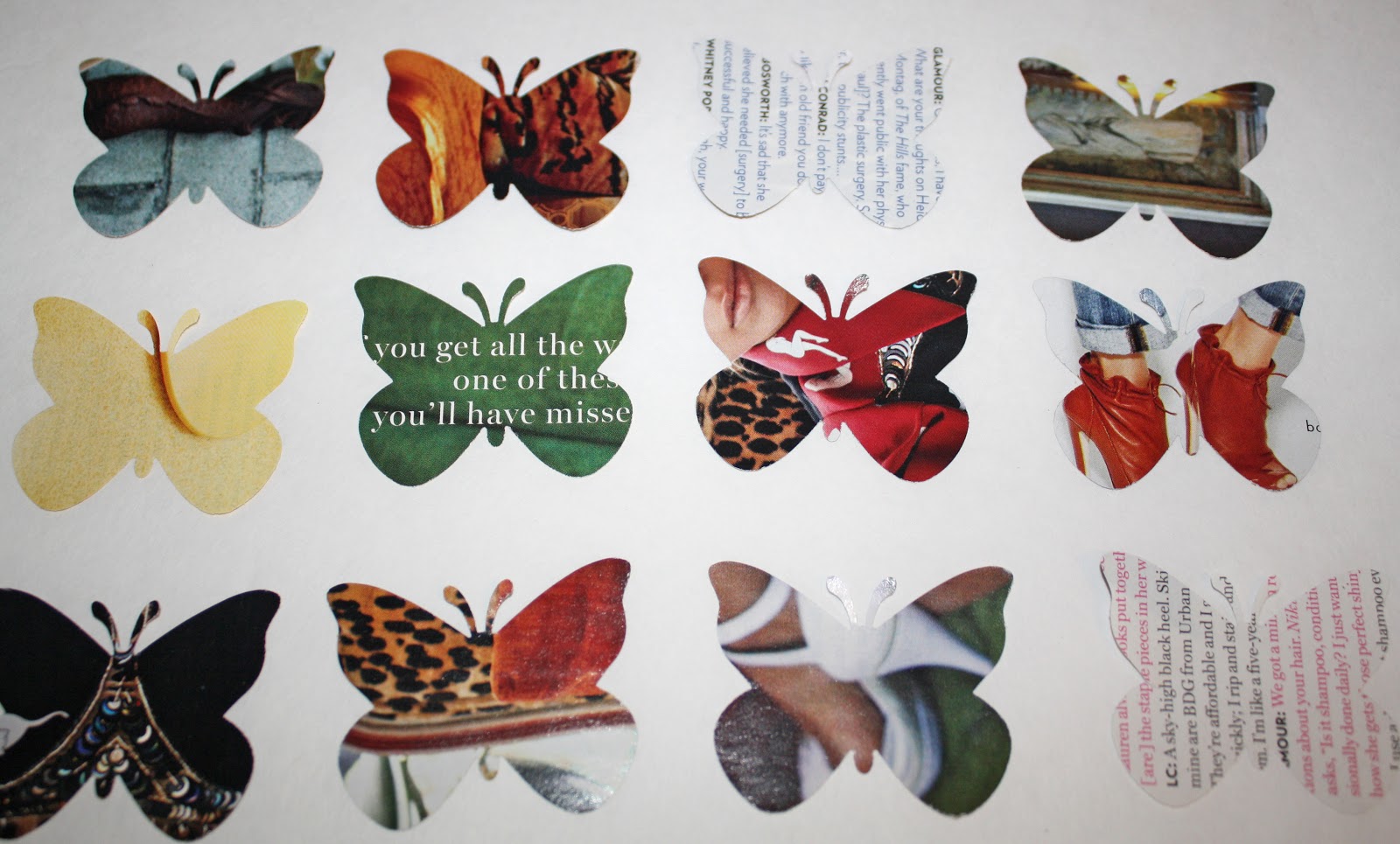 A Little Bit of Patti Recycling Magazines Crafts Butterfly Cutouts