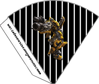 Transformers: Imprimibles Gratis para Fiestas. Para conos = cucuruchos.
