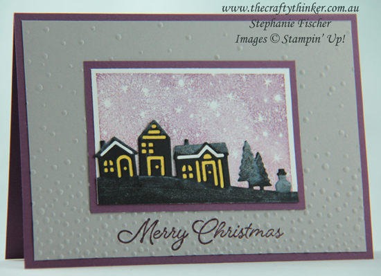 #thecraftythinker  #stampinup  #christmascard #cardmaking #xmascard , Hearts Come Home, Bokeh Dots, Christmas card, Xmas card, Stampin' Up Australia Demonstrator, Stephanie Fischer, Sydney NSW