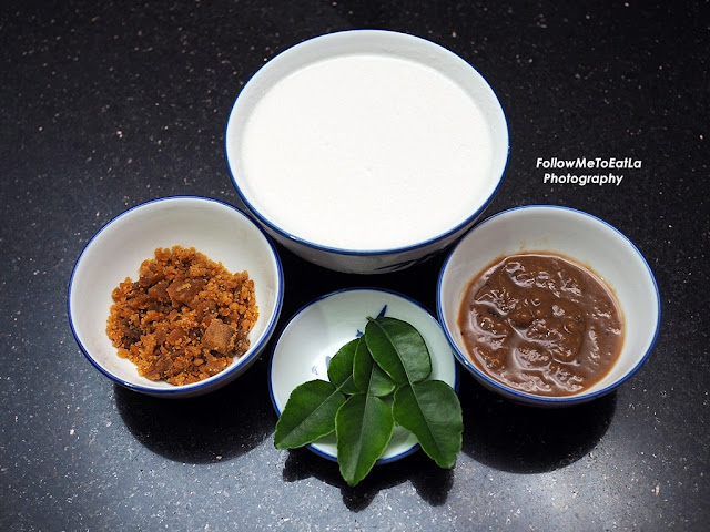 Coconut Milk, Tamarind Juice, Kaffir Lime Leaves & Palm Sugar