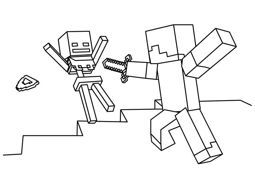 Desenhos para colorir de Minecraft para crianças - Minecraft