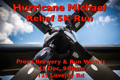 Props Brewery and Run For It hosted the Hurricane Michael Relief Run 5K in Fort Walton Beach, Florida on Saturday morning, 15 December 2018 2018 Hurricane Michael Relief Run 5K