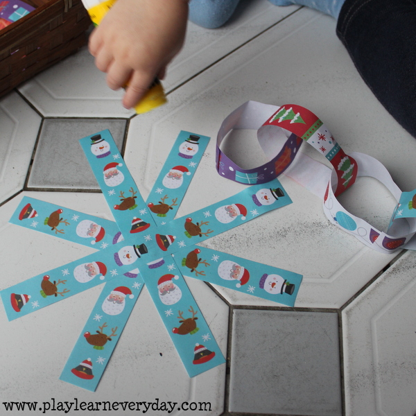 Snowflake Paper Chains Play and Learn Every Day