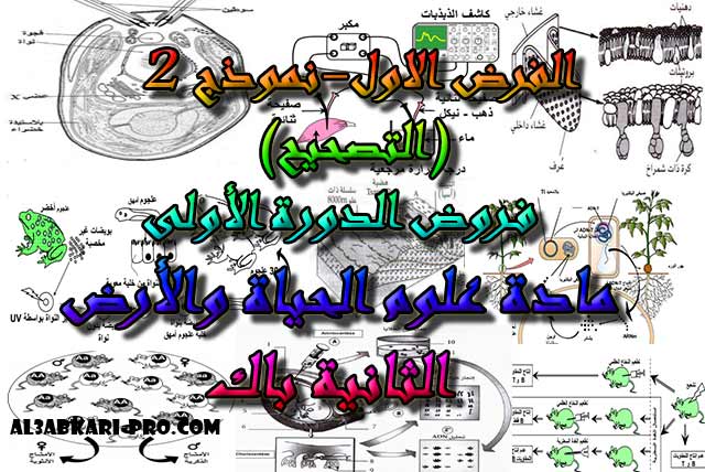 تحميل الفرض الاول نموذج 2 التصحيح مادة علوم الحياة والأرض الدورة الأولى للسنة الثانية باك علوم الحياة والأرض