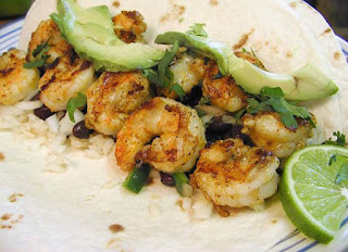 Grilled shrimp taco