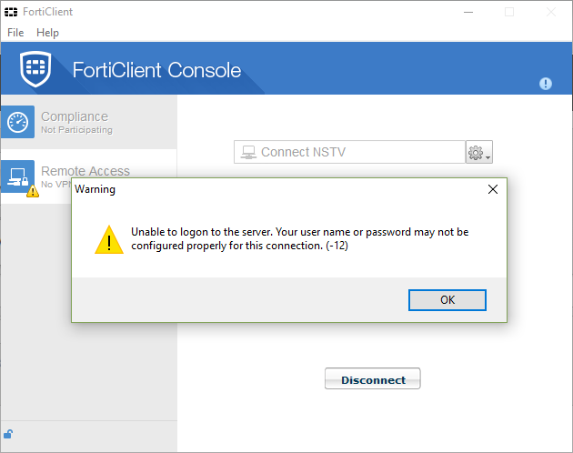 fortinet vpn client disconnects frequently