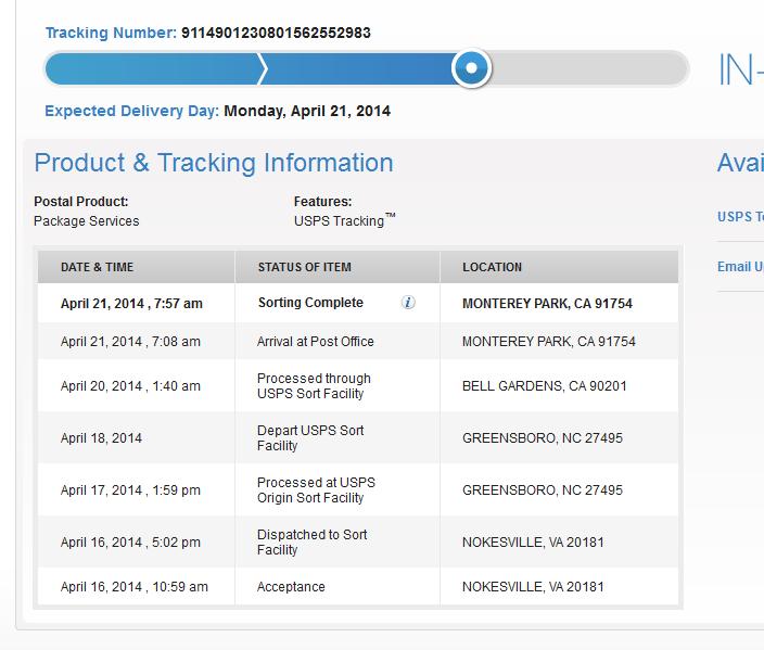 Hello USA usps arrived at hub