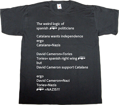 partido popular pp spain is different useless spanish politics catalonia independence scotland freedom dui declaració unilateral d'independència t-shirt ephemeral-t-shirts