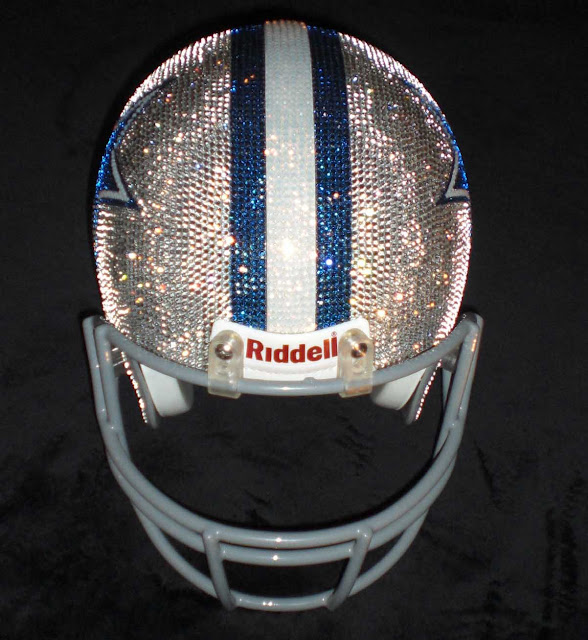 Crystallized Pro Football Helmets