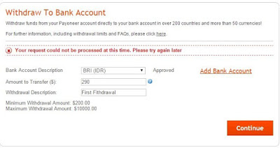 payoneer withdraw to bank account