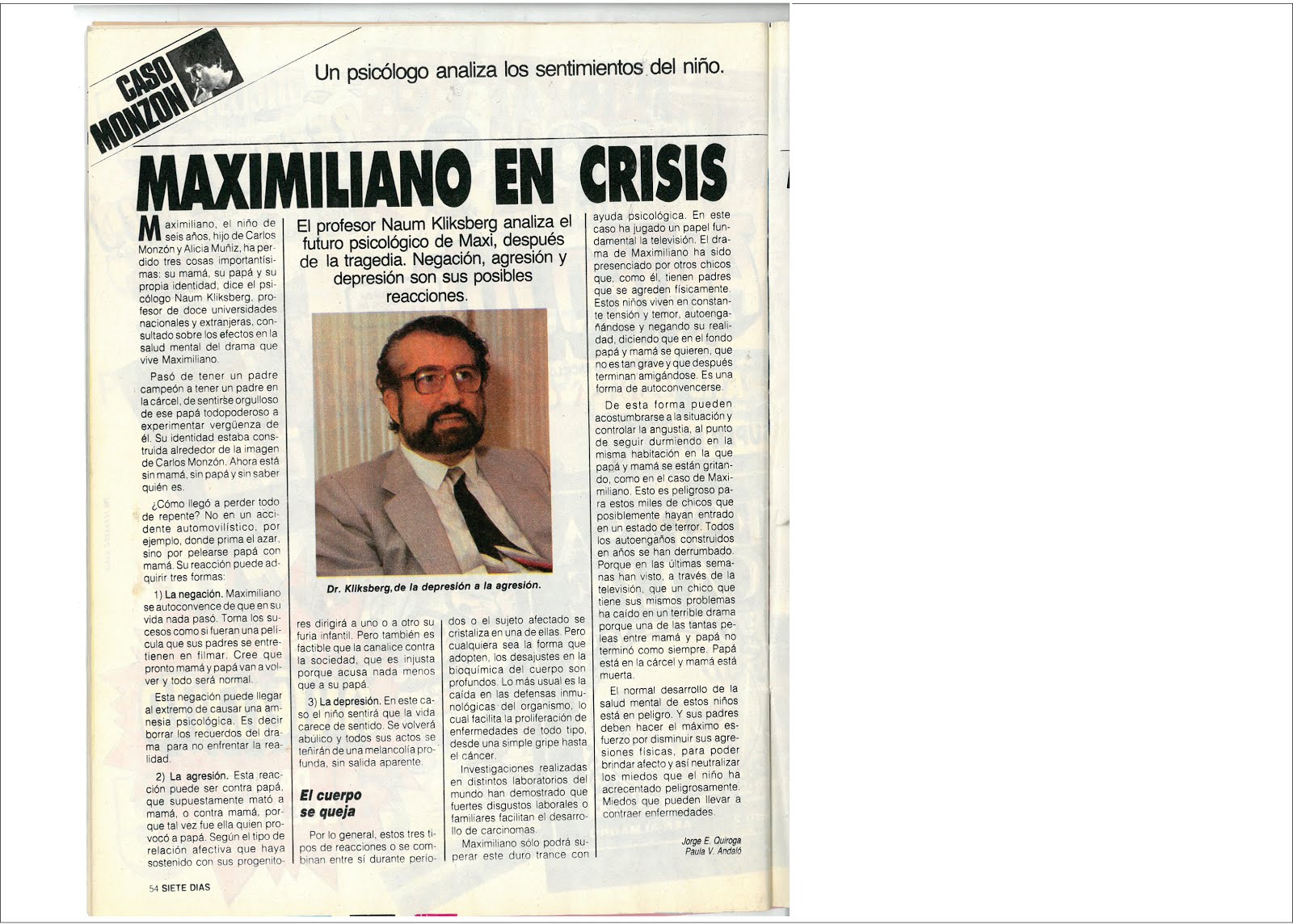 58 - Revista 7 Días, Argentina, 24/03/1988