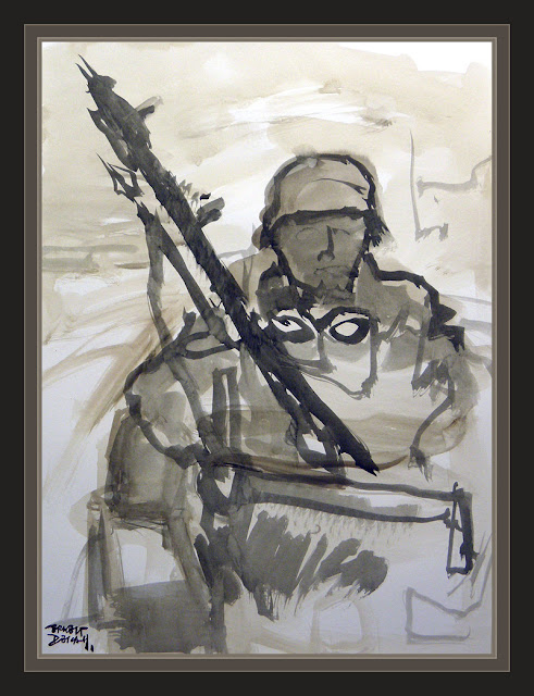 GERMAN SOLDIER-WW2-ART-PAINTINGS-ARTWORK-MOTORIST-ARTIST-ERNEST DESCALS-