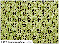 LACE KNITTING #1 - Fern or Leaf-Patterned stitch