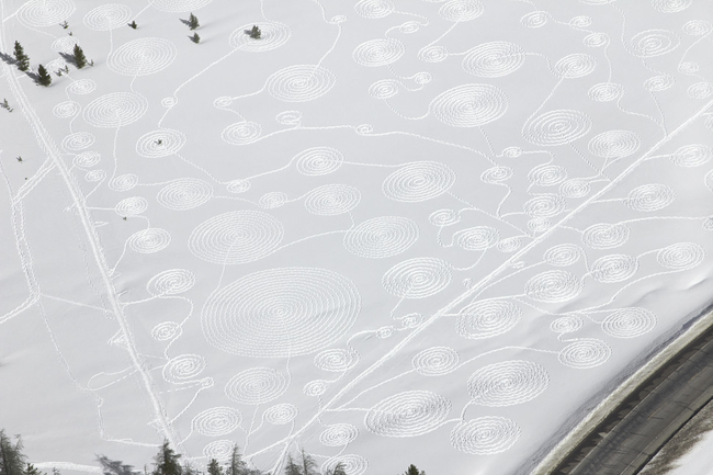 4.) 2012 - Rabbit Ears Pass, Colorado. - No These Aren't Crop Circles, Wait Until You See What This Artist Does In The Snow. 4.) 2012 - Rabbit Ears Pass, Colorado. - No These Aren't Crop Circles, Wait Until You See What This Artist Does In The Snow.