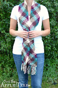 Crochet Scarf- Color Pooling by Over The Apple Tree