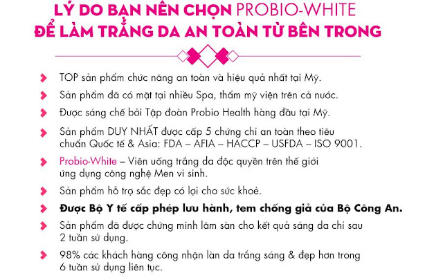 viên uống làm đẹp da Probio White viên uống làm đẹp da Probio White