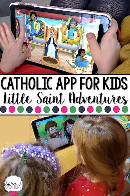 This app is AMAZING for Catholic kids. It is an engaging and fun way to learn about Bible stories, the life of Jesus, the Sacraments, the saints, prayers and so much more. Click to learn more about why we love this app so much.  